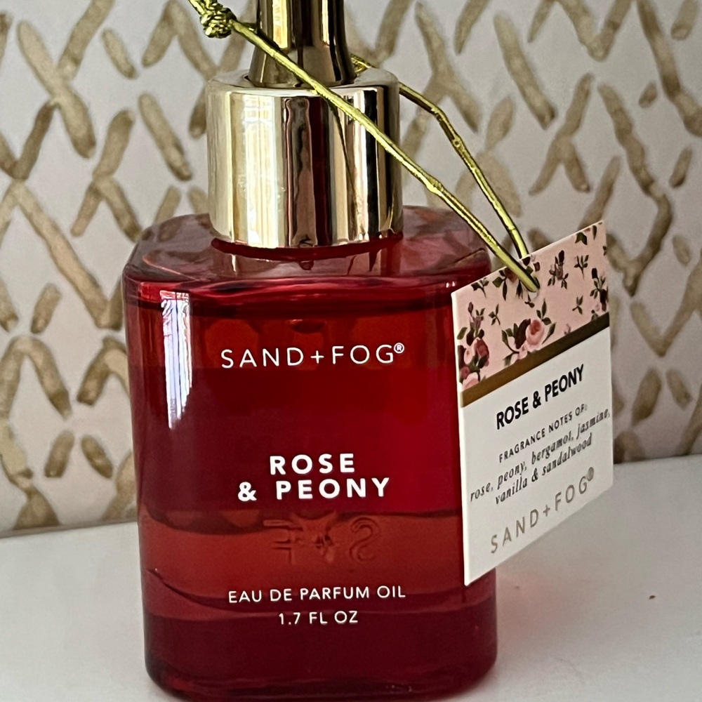 SAND + FOG ROSE & PEONY PERFUME OIL DROPPER - 1.7 OZ - NEW